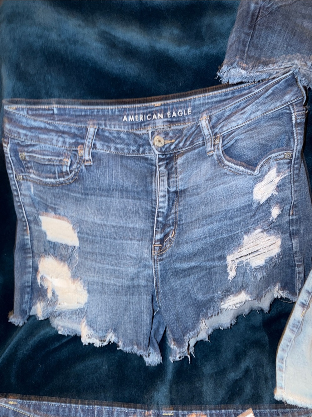 American Eagle Outfitters Distressed Blue Jean Shorts